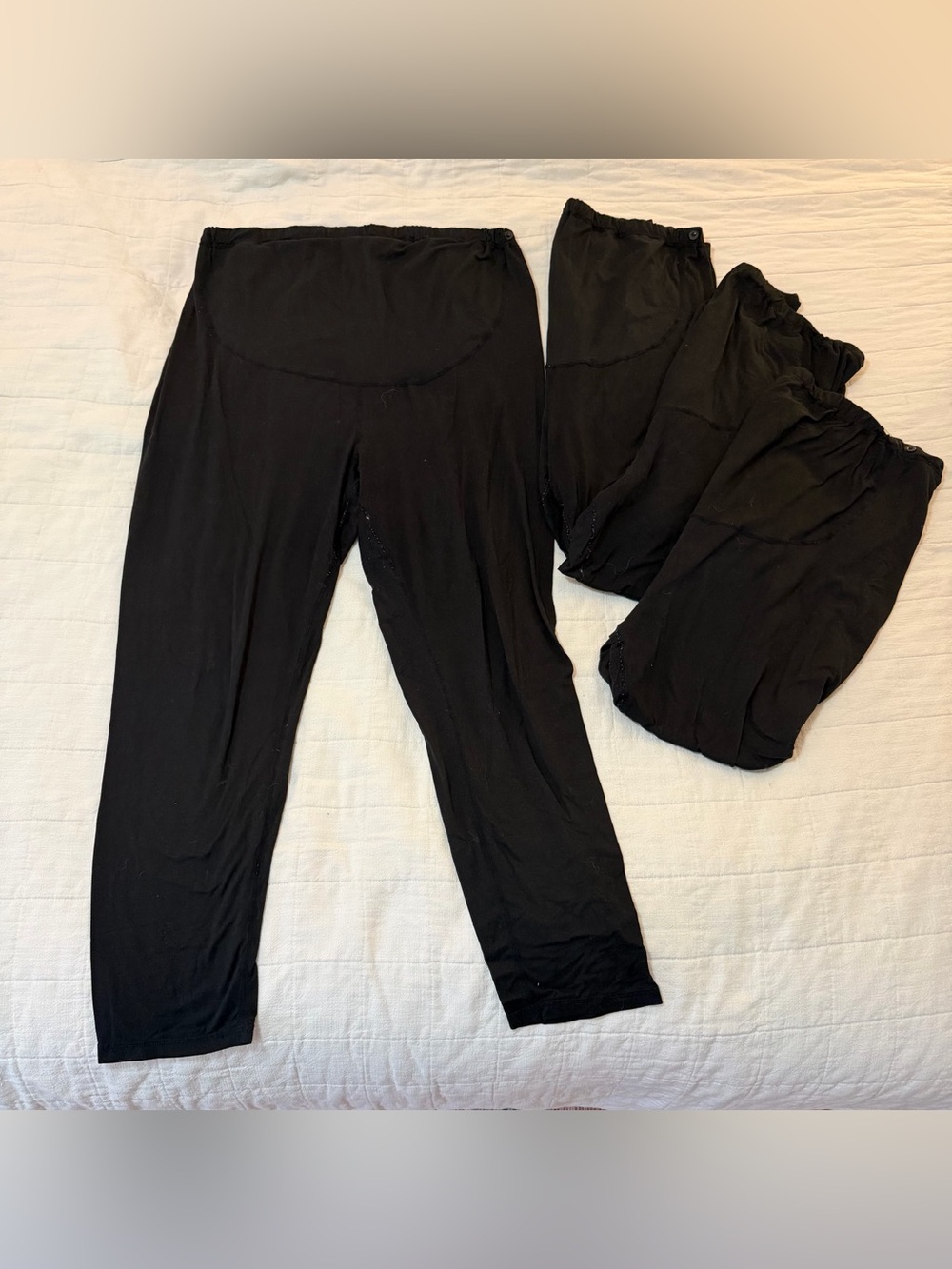 4 pairs Maternity Plus size high waisted Black Leggings - xxxl 3x